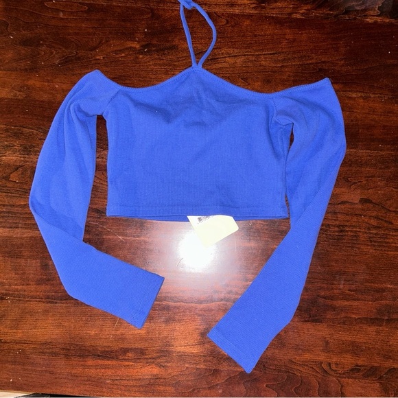 PepperMayo True Art Halter Crop Top - Cobalt Blue NWT - Picture 2 of 3